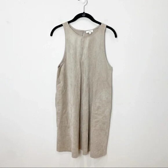 Aritzia Wilfred Tan Trompette Vegan Suede Dress Size XS - Picture 2 of 7